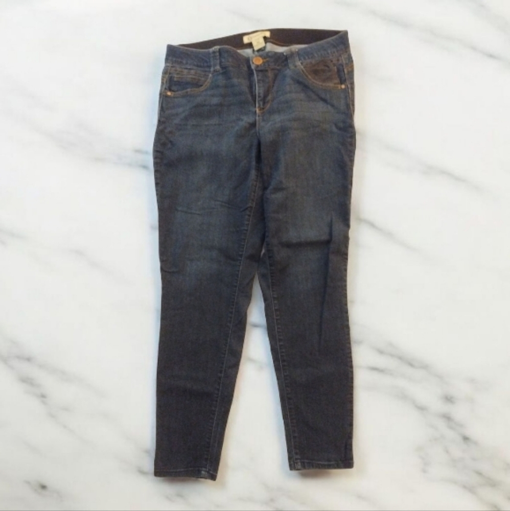 Democracy Ab Technology Dark Wash Mid Rise Skinny Jeans Womens Plus 16W‎